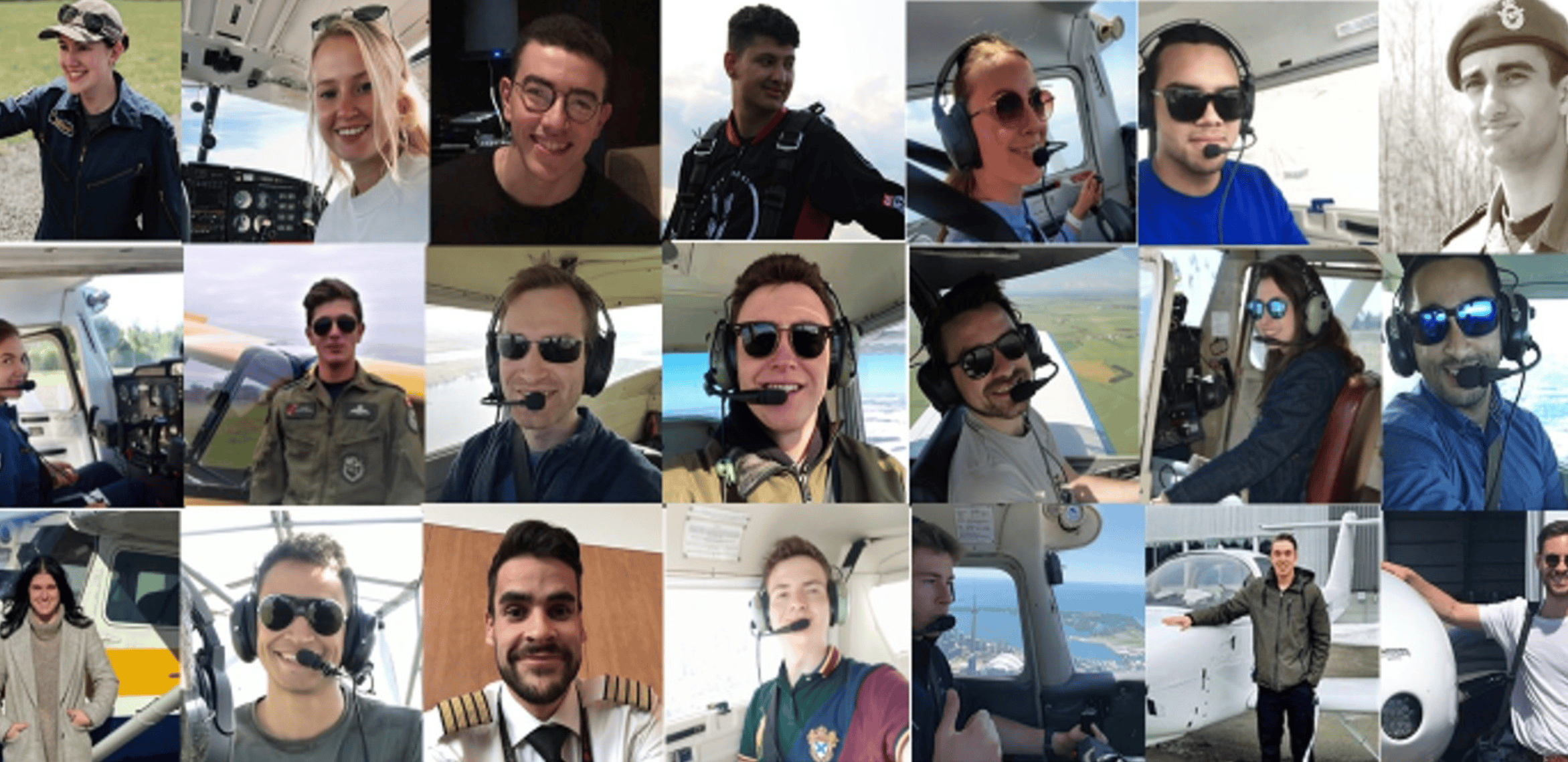 Élèves et équipe d'Aviation Connection